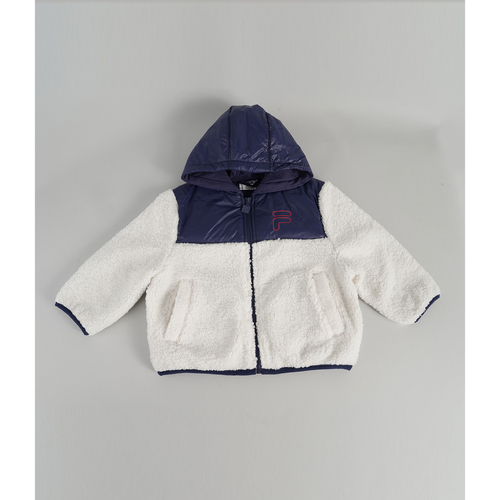 Abbigliamento Unisex bambino Giacche Fila SHERPA JACKET Bianco-BLU