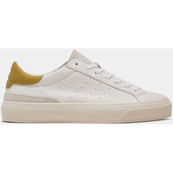 Scarpe Uomo Sneakers Date M381-SO-CA-HY SONICA CALF-WHITE/YELLOW Bianco