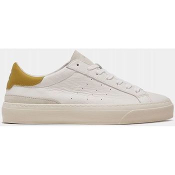 Scarpe Uomo Sneakers Date M381-SO-CA-HY SONICA CALF-WHITE/YELLOW Bianco