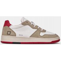 Scarpe Uomo Sneakers Date M381-CR-LE-WR COURT 2.0 LEATHER-WHITE/RED Bianco