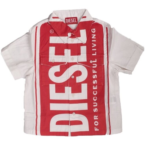 Abbigliamento Bambino T-shirt maniche corte Diesel J01137 Bianco