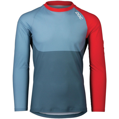 Abbigliamento Uomo T-shirt & Polo Poc 52844-8282 MTB PURE LS JERSEY CALCITE BLUE/PROSMANE RED Multicolore