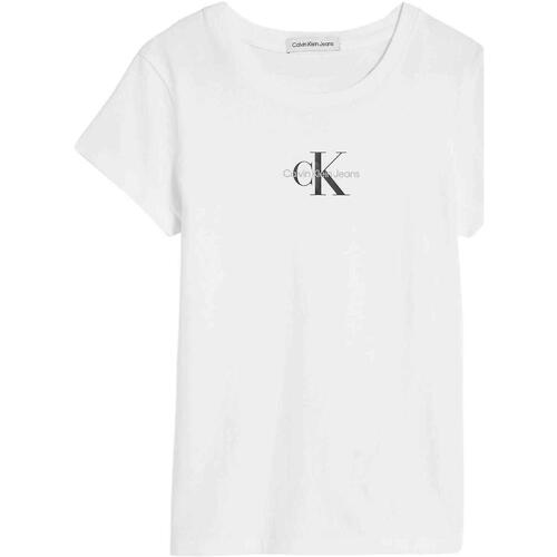 Abbigliamento Bambina T-shirt & Polo Calvin Klein Jeans  Bianco