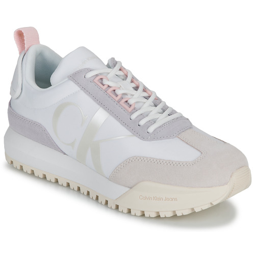 Scarpe Donna Sneakers basse Calvin Klein Jeans TOOTHY RUNNER LACEUP MIX PEARL Bianco / Beige