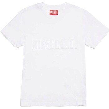Abbigliamento Bambino T-shirt maniche corte Diesel J01124-KYAR1 Bianco