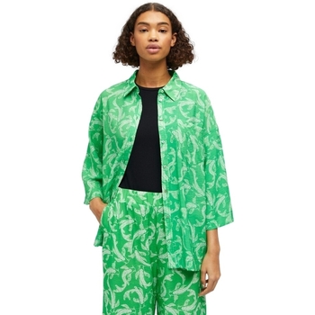 Abbigliamento Donna Top / Blusa Object Shirt Rio 3/4 - Fern Green Verde