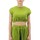 Abbigliamento Donna T-shirt & Polo Hinnominate Croptop In Spugna Mezza Manica Con Ricamo Verde