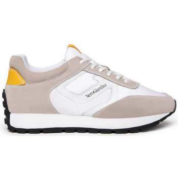 Scarpe Uomo Sneakers NeroGiardini sneakers in camoscio e tessuto bianco E302831U112 Bianco