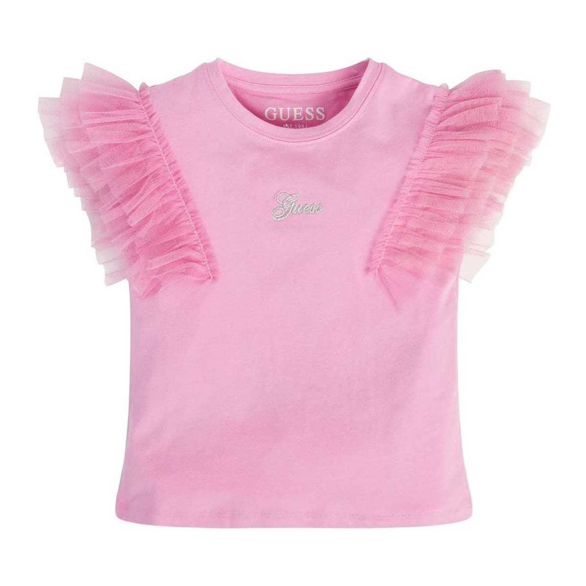 Abbigliamento Bambina T-shirt maniche corte Guess T-SHIRT K3RI10K6YW0 Rosa