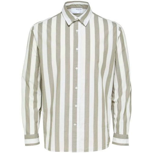 Abbigliamento Uomo Camicie maniche lunghe Selected 16088289 REGREDSTER-VETIVER Bianco