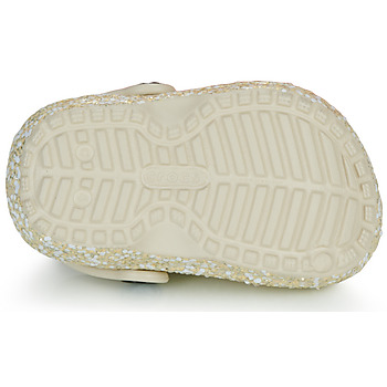 Crocs Classic Lined Glitter Clog T Beige / Oro