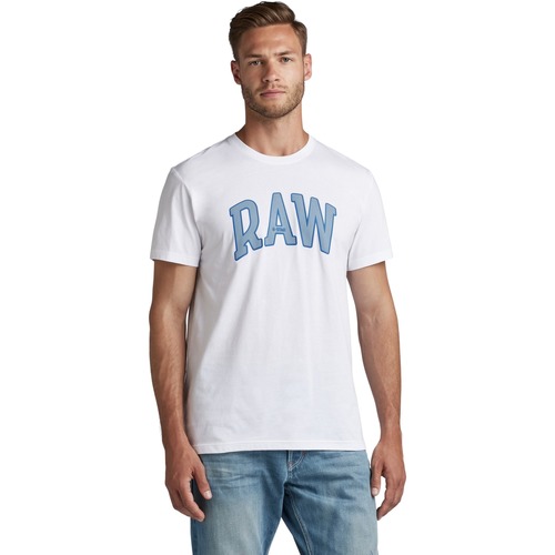 Abbigliamento Uomo T-shirt maniche corte G-Star Raw T-shirt  Raw University Bianco