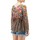 Abbigliamento Donna T-shirt & Polo Blugirl Blusa In Voile Di Seta Wild Butterflies Marrone