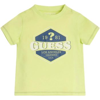 Abbigliamento Bambino T-shirt maniche corte Guess SS T-SHIRT Verde