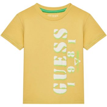 Abbigliamento Bambino T-shirt maniche corte Guess SS T-SHIRT Giallo