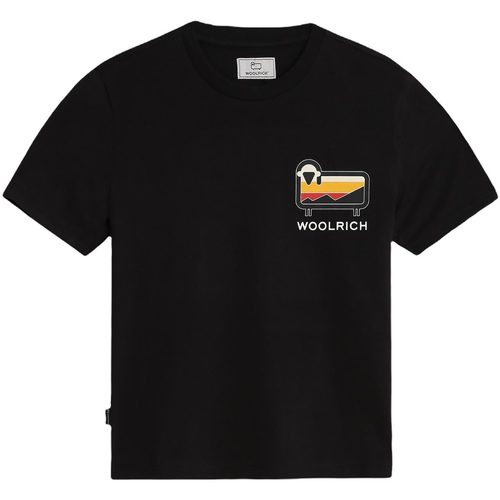 Abbigliamento Bambino T-shirt maniche corte Woolrich SHEEP T-SHIRT Nero