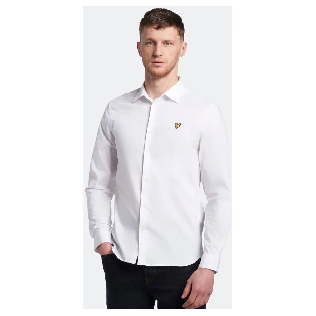 Abbigliamento Uomo Camicie maniche lunghe Lyle & Scott LW1115VOG-626 WHITE Bianco