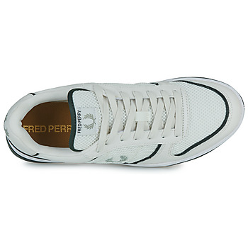 Fred Perry B300 LEATHER/MESH Bianco / Nero