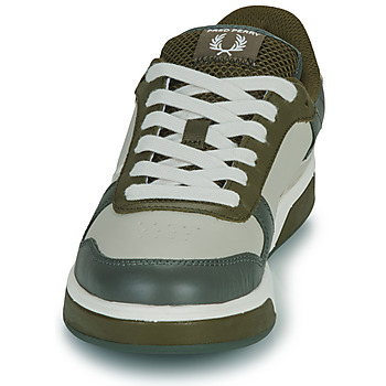 Fred Perry B300 TEXTURED LEATHER / BRANDED Beige / Nero