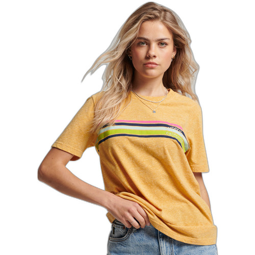 Abbigliamento Donna T-shirt maniche corte Superdry T-shirt femme  Vintage Great Outdoors Giallo