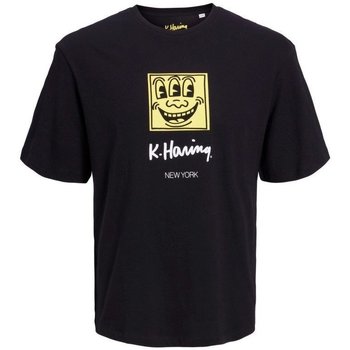 Abbigliamento Uomo T-shirt maniche corte Jack & Jones T-Shirt Uomo Haring Nero