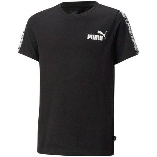 Abbigliamento Unisex bambino T-shirt maniche corte Puma T-shirt Bambino Essential Tape Camo Nero