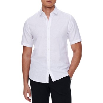 Abbigliamento Uomo Camicie maniche corte Only & Sons  22009885 Bianco