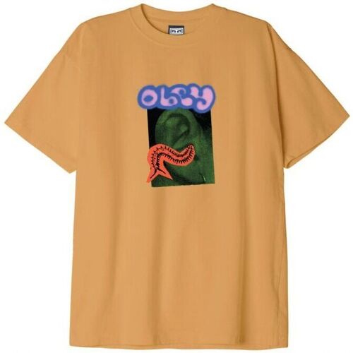 Abbigliamento Uomo T-shirt maniche corte Obey T-shirt Ear Bug Uomo Sun Dial Arancio