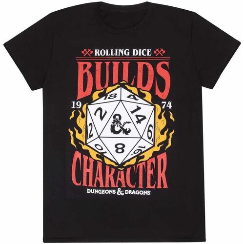 Abbigliamento T-shirts a maniche lunghe Dungeons & Dragons Builds Character Nero