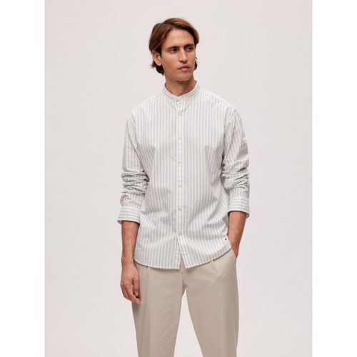 Abbigliamento Uomo Camicie maniche lunghe Selected 16088354 REGKAM-BRIGHT WHITE Bianco