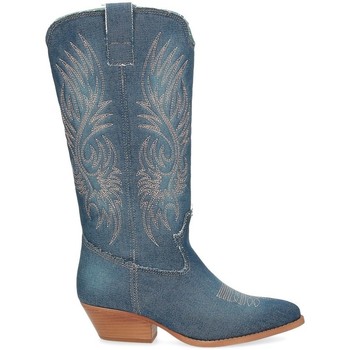 Scarpe Donna Stivali Felmini Stivale Texano D346 blue jeans BLU