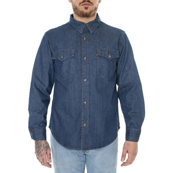 Abbigliamento Uomo Camicie maniche lunghe Levi's Relaxed Fit Western Reverse Dark Indigo Flat Finish Blu