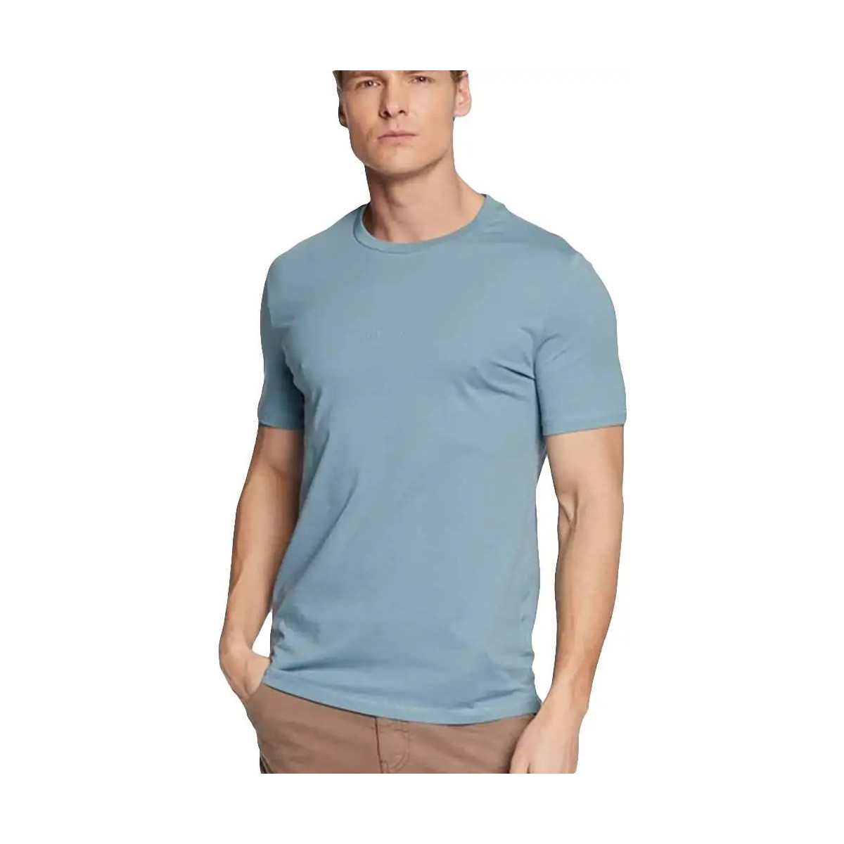 Abbigliamento Uomo T-shirt maniche corte Guess Classic logo relief Grigio