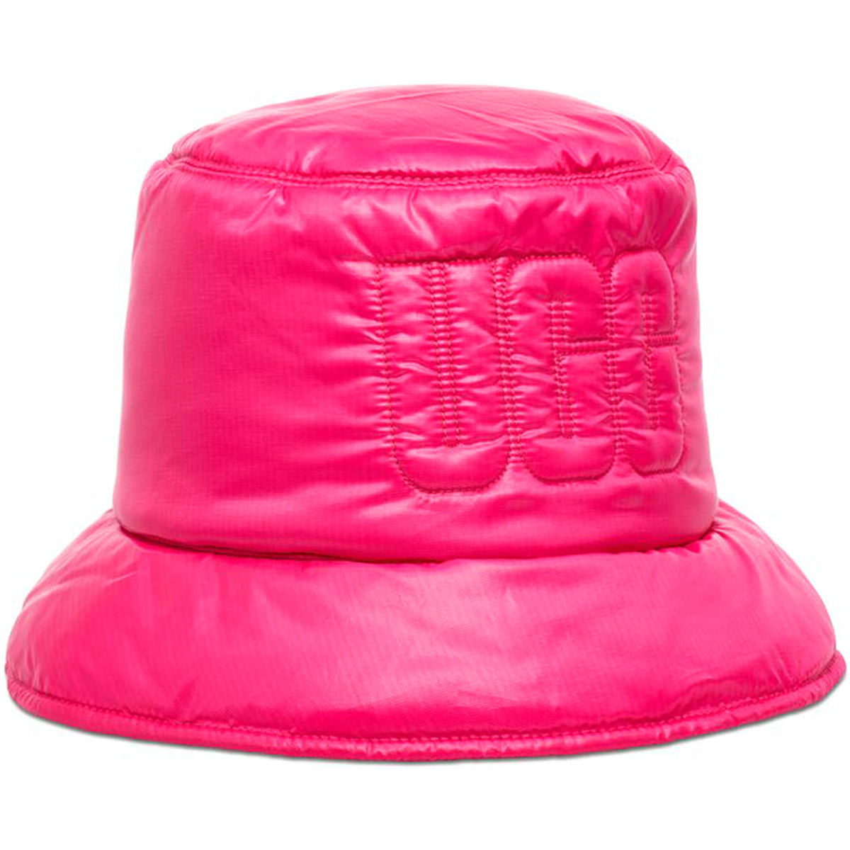 Accessori Cappelli UGG W AW Quilted Logo Bucket Hat Neon Pink Viola