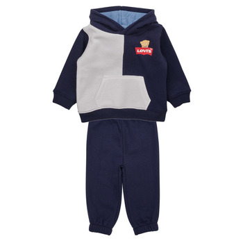 Abbigliamento Bambino Completo Levi's  SPLICED COLORBLOCK JOGGER Blu / Marine / Bianco