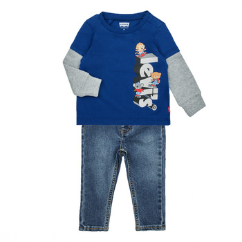 Abbigliamento Bambino Completo Levi's  2FER SKATER DENIM SET Multicolore