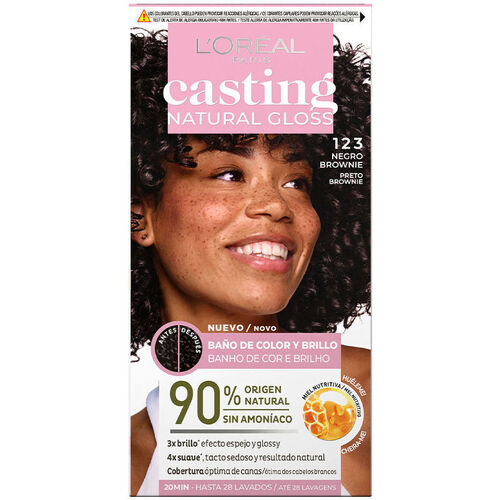 Bellezza Tinta L'oréal Casting Natural Gloss 123-negro Brownie 