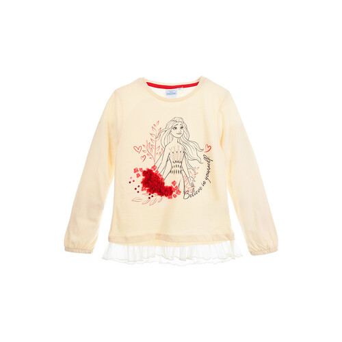 Abbigliamento Bambina T-shirts a maniche lunghe TEAM HEROES  T SHIRT REINES DES NEIGES / FROZEN Rosa
