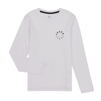 Abbigliamento Bambino T-shirts a maniche lunghe Jack & Jones JJWARRIOR TEE LS CREW NECK Bianco