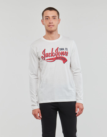 Abbigliamento Uomo T-shirts a maniche lunghe Jack & Jones JJELOGO TEE LS O-NECK 2 COL AW23 SN Bianco