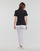 Abbigliamento Donna T-shirt maniche corte Calvin Klein Jeans MONOLOGO SLIM V-NECK TEE Nero