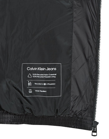 Calvin Klein Jeans BLOCKING NON-DOWN PUFFER JACKET Nero / Bianco