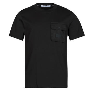 Abbigliamento Uomo T-shirt maniche corte Calvin Klein Jeans MIX MEDIA POCKET TEE Nero