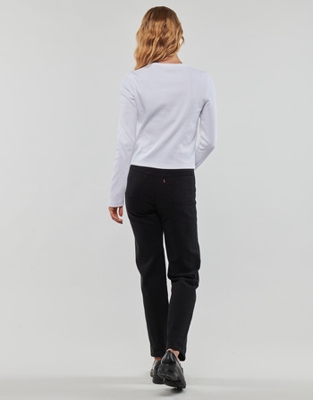 Calvin Klein Jeans WOVEN LABEL RIB LONG SLEEVE Bianco