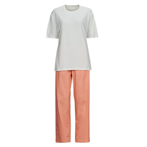 Abbigliamento Donna Pigiami / camicie da notte Calvin Klein Jeans SLEEP SET Beige / Rosa