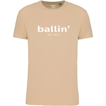 Abbigliamento Uomo T-shirt maniche corte Ballin Est. 2013 Regular Fit Shirt Beige