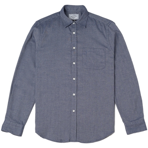 Abbigliamento Uomo Camicie maniche lunghe Portuguese Flannel Espiga Shirt - Blue Blu