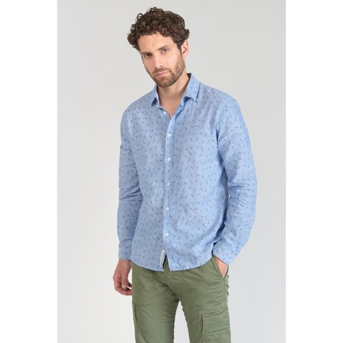Abbigliamento Uomo Camicie maniche lunghe Le Temps des Cerises Camicia ARPE Blu