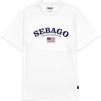 Abbigliamento Uomo T-shirt maniche corte Sebago T-shirt Wiscasset Uomo White Bianco