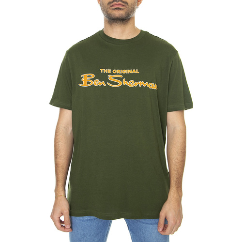 Abbigliamento Uomo T-shirt & Polo Ben Sherman Signature Flock Tee Camouflage Verde